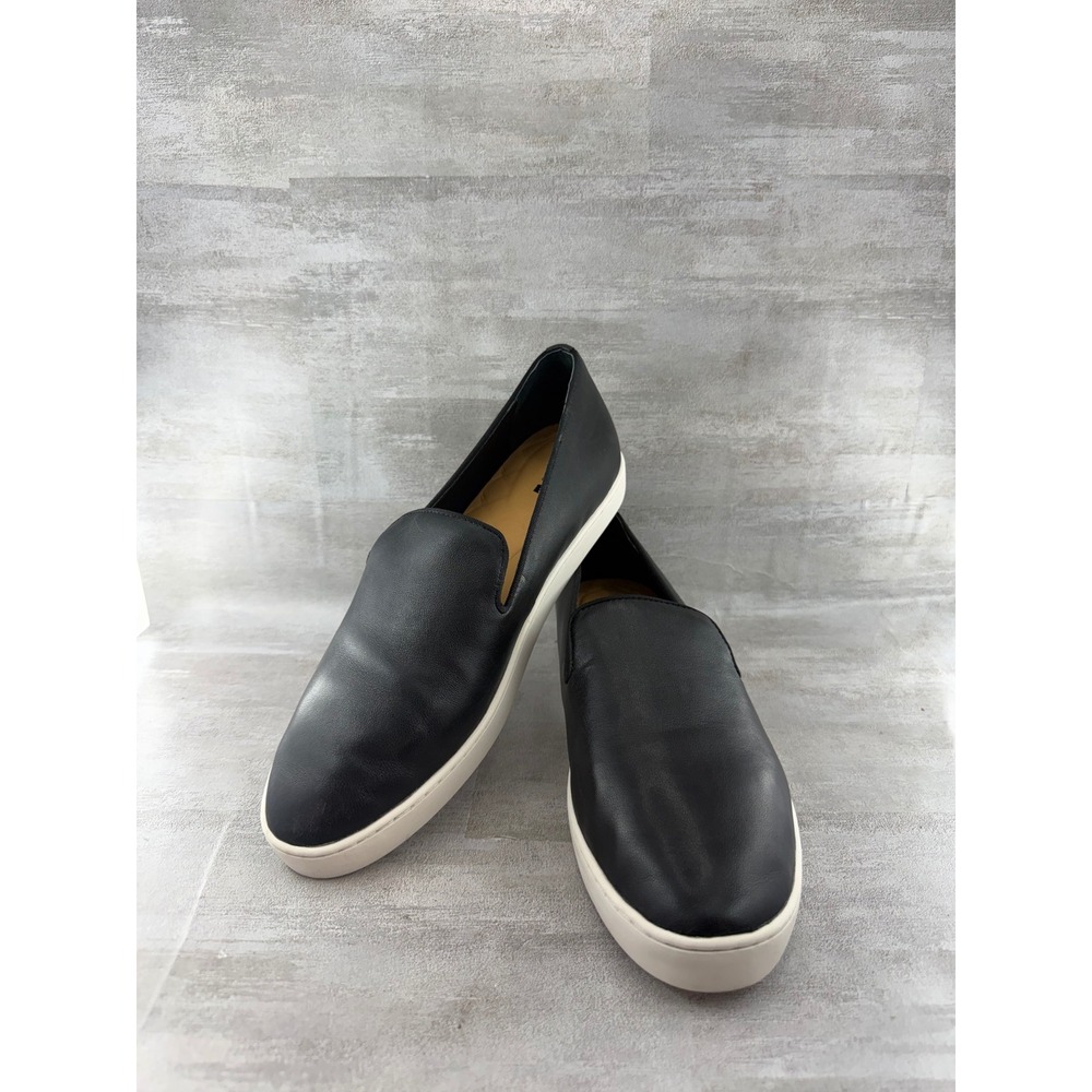 Birdies The Swift Black Leather Slip On Sneakers Women Size 10 Flat Shoes